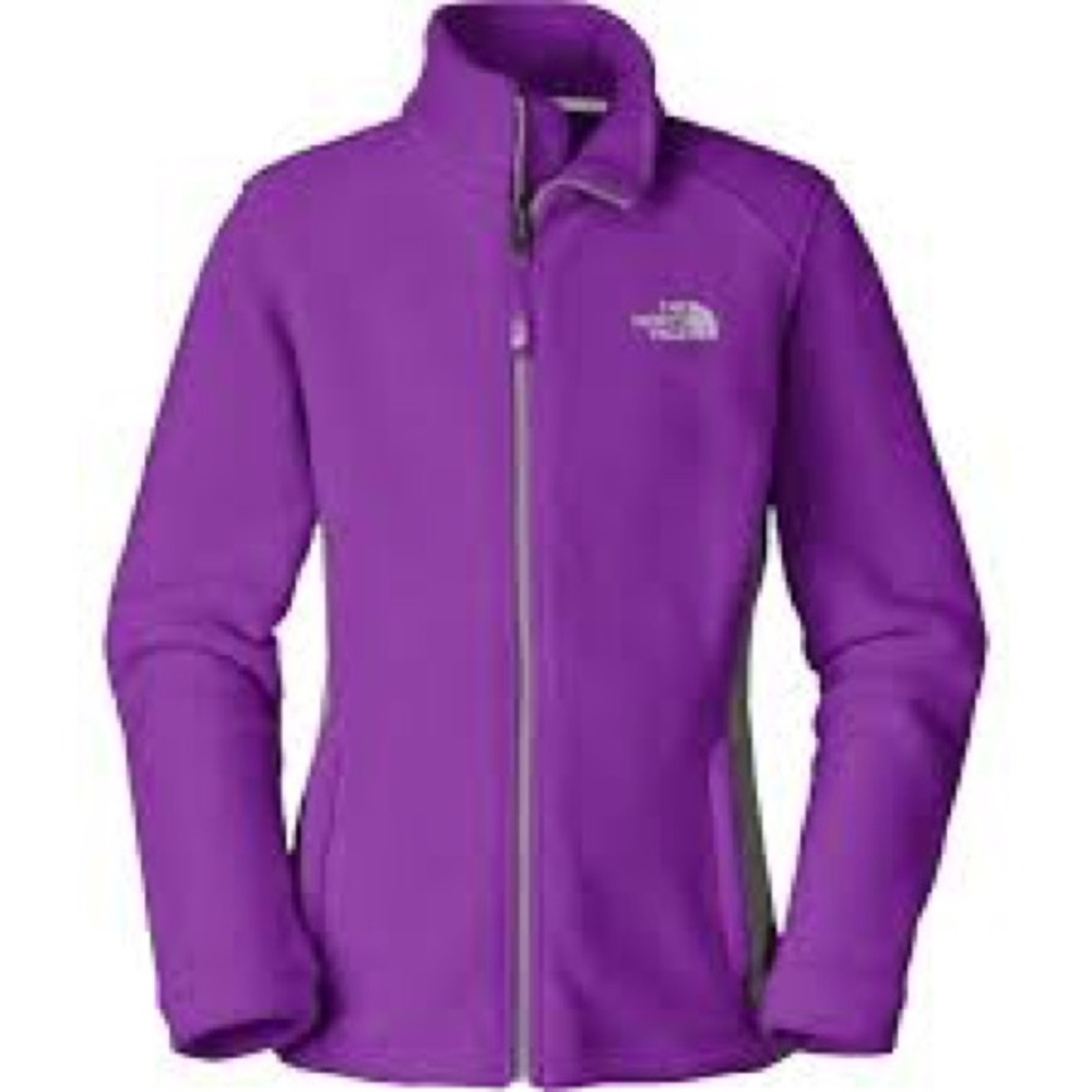North face purple zip up